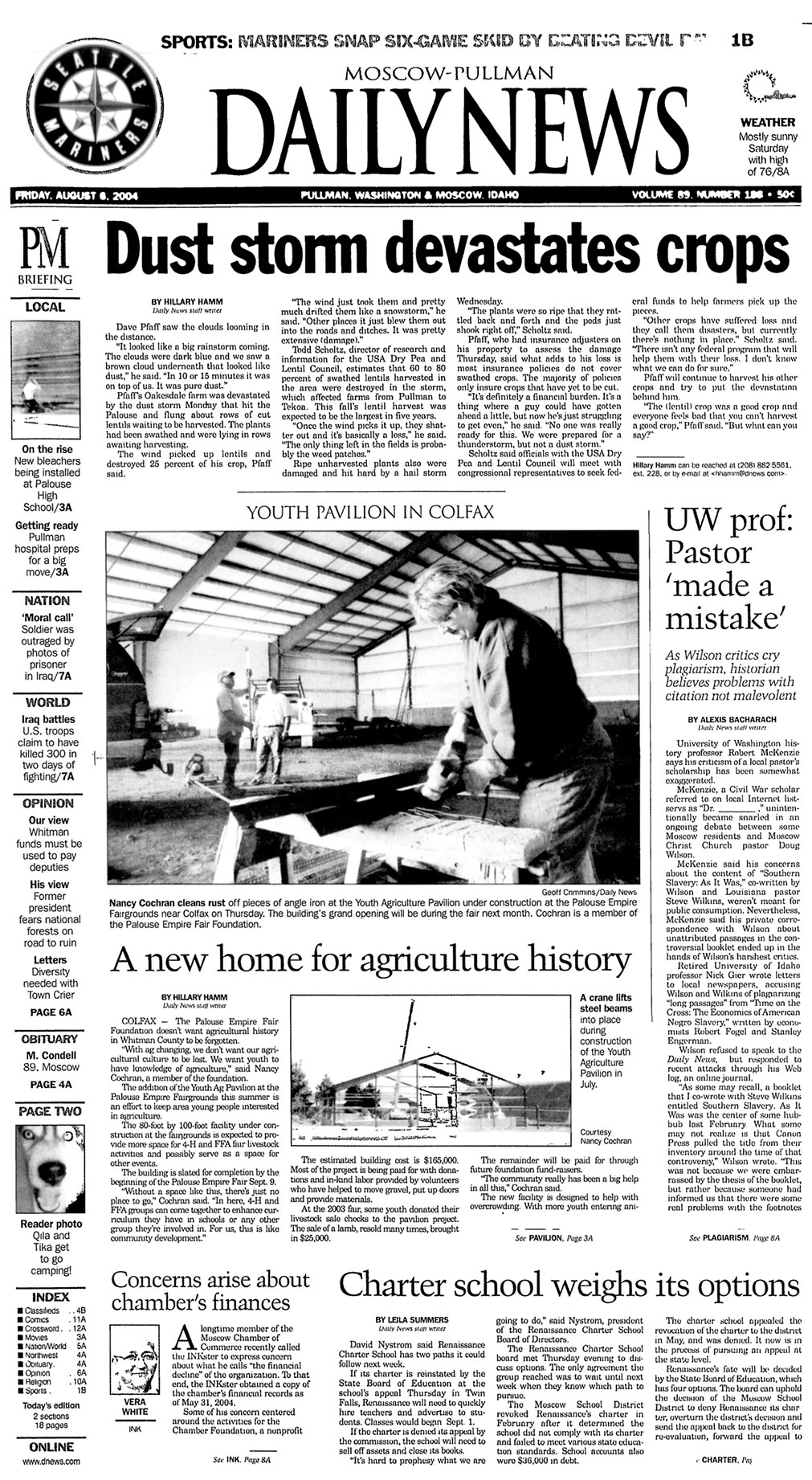 Moscow-Pullman Daily News: UW prof: Pastor ‘made a mistake’